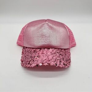 Brand New Pink Sequin Adjustable Cap